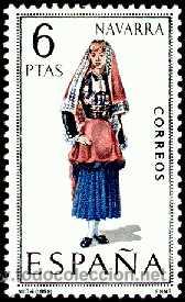 Sellos: ESPA&Ntilde;A 1969 1907 TRAJE NAVARRA - Foto 1