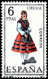 Sellos: ESPA&Ntilde;A 1969 1908 TRAJE ORENSE - Foto 1