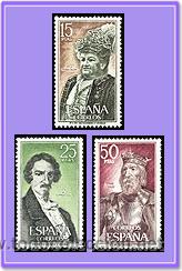 Sellos: ESPA&Ntilde;A 1972 2071/3 Personajes - Foto 1