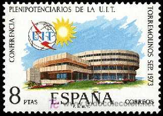 Sellos: ESPA&Ntilde;A 1973 2145 U.I.T. - Foto 1