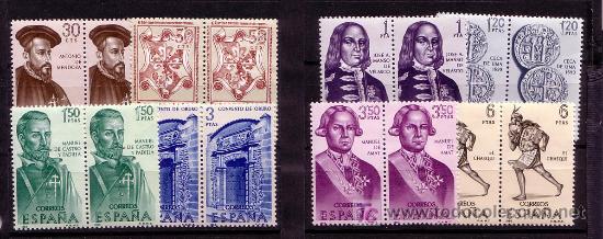 Sellos: BLOQUE DE DOS-FORJADORES DE AMERICA- A&Ntilde;O 1966-N&ordm; 1750/1757