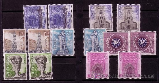 Sellos: DOS SERIES- TURISTICA A&Ntilde;O 1967- N&ordm; 1802/1808