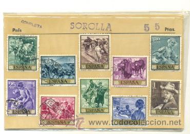 Sellos: OBRAS DE JOAQUIN SOROLLA .. Est&aacute;n matasellados - Foto 1