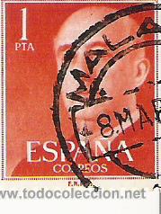 Sellos: 1 SELLO USADO---ESPA&Ntilde;A---BASICA FRANCO - Foto 1