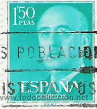 Sellos: 1 SELLO USADO---ESPA&Ntilde;A---BASICA FRANCO - Foto 1