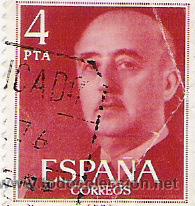 Sellos: 1 SELLO USADO---ESPA&Ntilde;A---BASICA FRANCO - Foto 1
