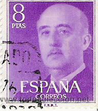 Sellos: 1 SELLO USADO---ESPA&Ntilde;A---BASICA FRANCO - Foto 1