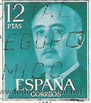 Sellos: 1 SELLO USADO---ESPA&Ntilde;A---BASICA FRANCO - Foto 1