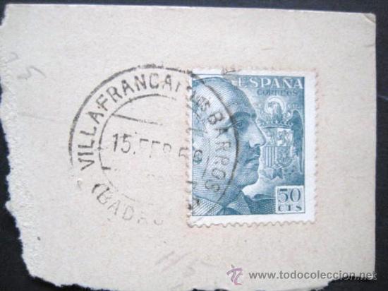 Sellos: FRANCO 50 CENTIMOS. MATASELLADO 1950. ENVIO GRATIS&iexcl;&iexcl;&iexcl; - Foto 1