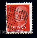 Francobolli: Edifil 1153 (1 p. rojo) 1955-56.-General Franco.