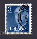 Francobolli: Edifil 1159 (3 p. azul). 1955-56.-General Franco.