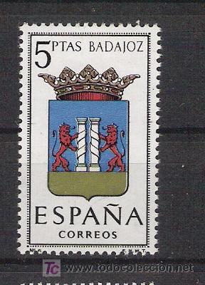 Sellos: 1962 - ESCUDOS - BADAJOZ - EDIFIL 1411 *** - Foto 1