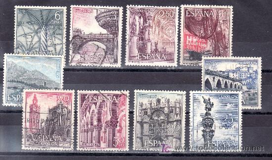 Sellos: espa&ntilde;a 1643/52 usada, serie turistica, - Foto 1