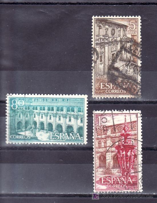 Sellos: espa&ntilde;a 1322/4 usada, real monasterio de samos, - Foto 1