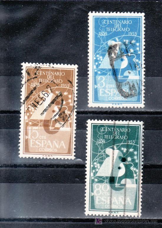 Sellos: espa&ntilde;a 1180/2 usada, i centenario del telegrafos, - Foto 1