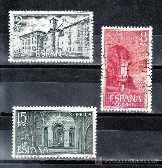 Sellos: espa&ntilde;a 2229/31 usada, monasterio de leyre, - Foto 1