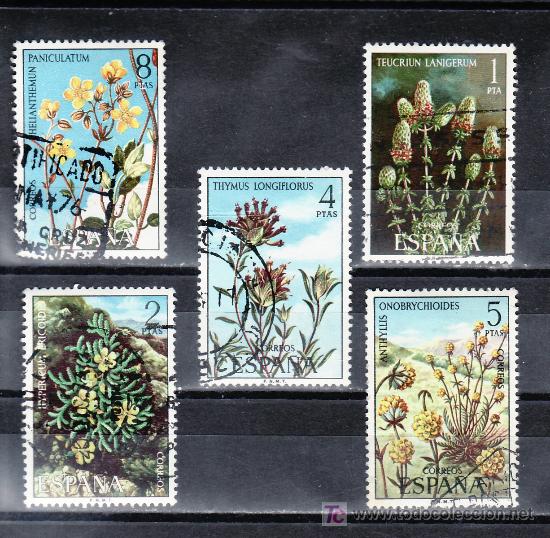 Sellos: espa&ntilde;a 2220/4 usada, flora, flores - Foto 1