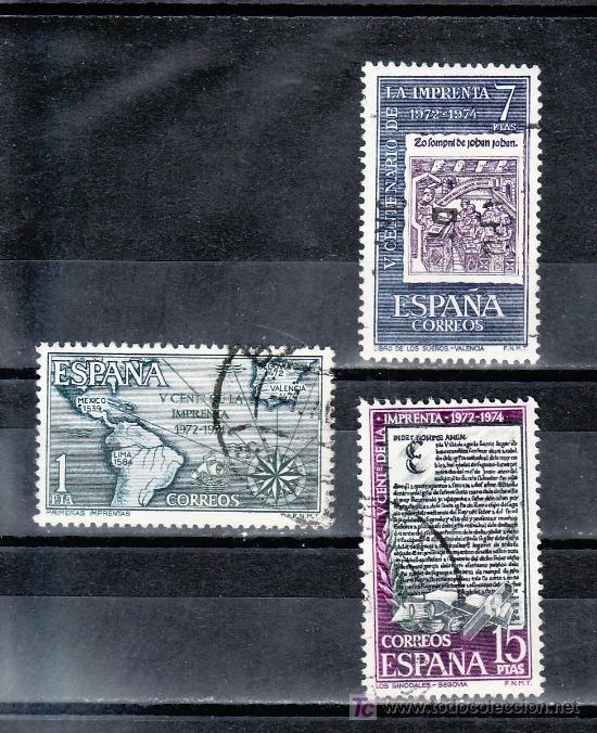 Sellos: espa&ntilde;a 2164/6 usada, v centenario de la imprenta, - Foto 1