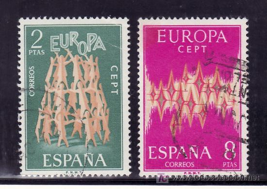 Sellos: espa&ntilde;a 2090/1 usada, tema europa, cept, - Foto 1