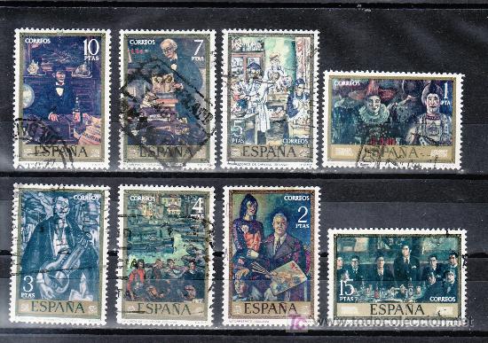 Sellos: espa&ntilde;a 2077/84 usada, pintura, solana, - Foto 1