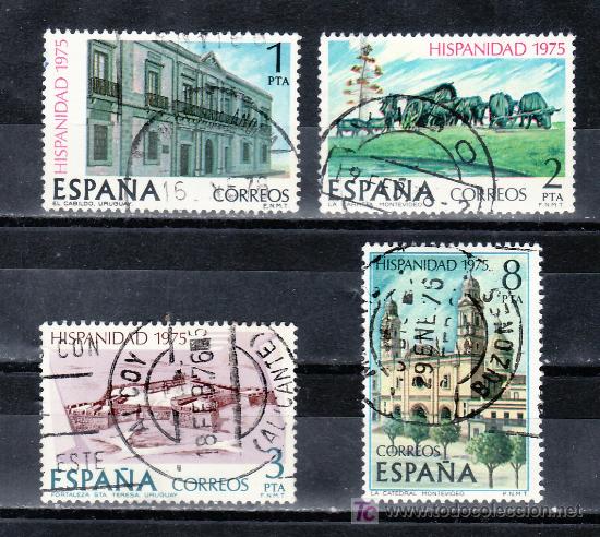 Sellos: espa&ntilde;a 2293/6 usada, hispanidad, uruguay, - Foto 1