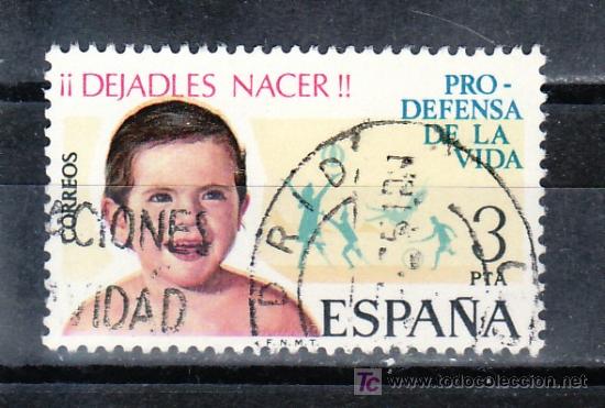 Sellos: espa&ntilde;a 2282 usada, campa&ntilde;a pro defensa de la vida, - Foto 1