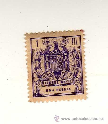 Sellos: TIMBRE M&Oacute;VIL UNA PESETA (NUEVO) - Foto 1