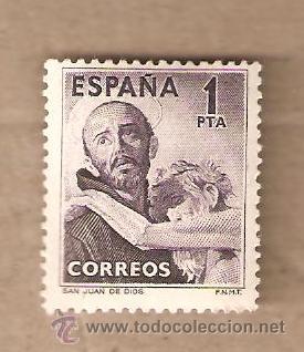 Sellos: 1950. IV centenario de la muerte de San Juan de Dios. - Foto 1