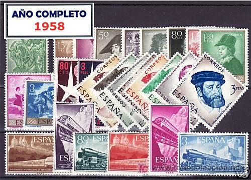 Sellos: A&Ntilde;O 1958 NUEVO SIN CHARNELA. - Foto 1