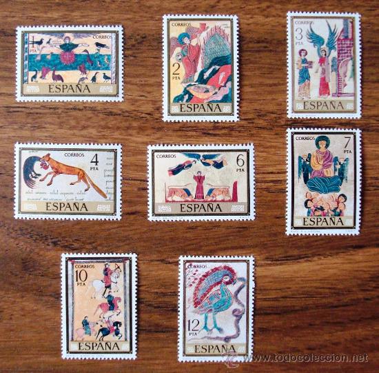 Sellos: C&oacute;dices: Serie completa de 8 sellos de Correos de Espa&ntilde;a, 1975 - Foto 1