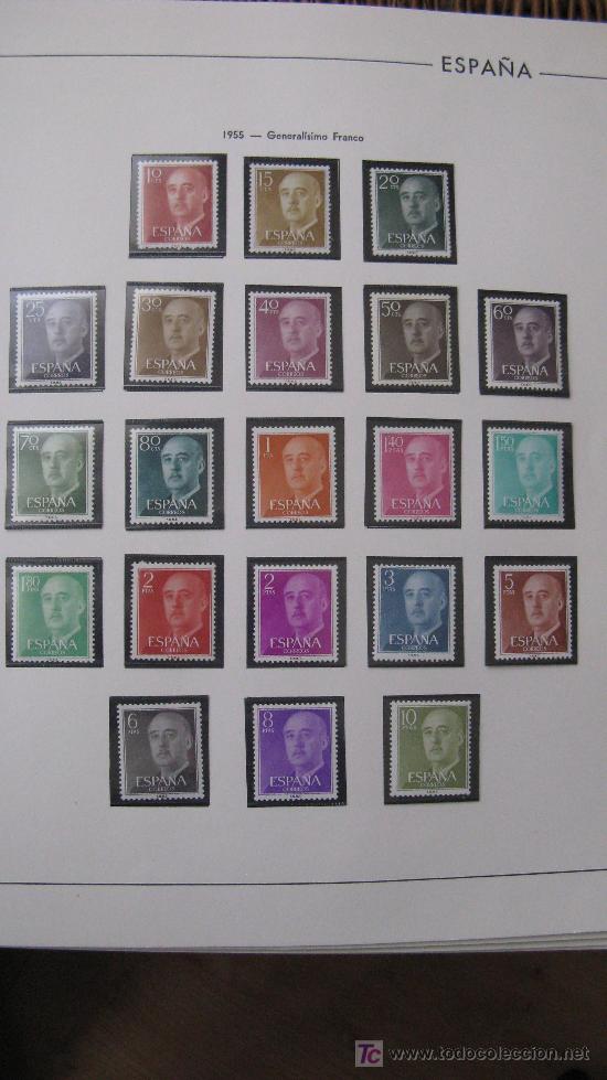 Sellos: 1955-56 general franco edifil 1143/63