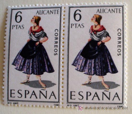 Francobolli: TRAJES TIPICOS- ALICANTE-BLOQUE DE 2