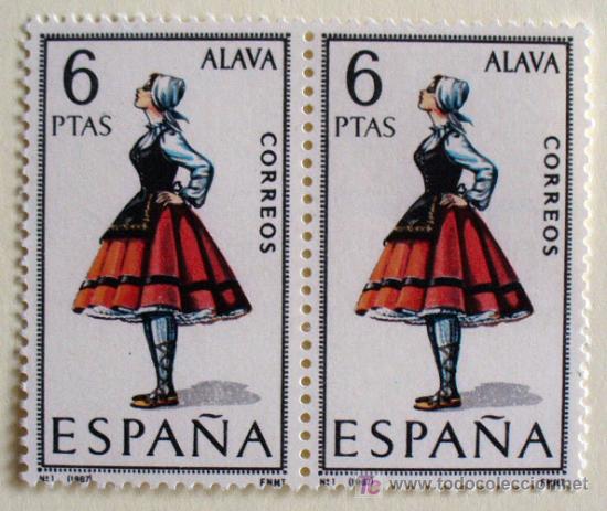 Selos: TRAJES TIPICOS- ALAVA-BLOQUE DE 2