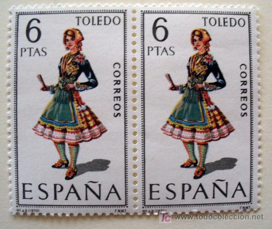 Francobolli: TRAJES TIPICOS- TOLEDO-BLOQUE DE 2