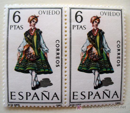 Francobolli: TRAJES TIPICOS- OVIEDO-BLOQUE DE 2