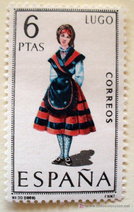 Sellos: TRAJES TIPICOS- LUGO - Foto 1