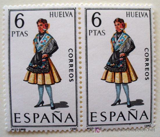 Francobolli: TRAJES TIPICOS- HUELVA-BLOQUE DE 2