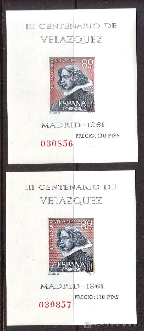 Sellos: VELAZQUEZ.2 H.B. SIN DENTAR CORELATIVAS. - Foto 1