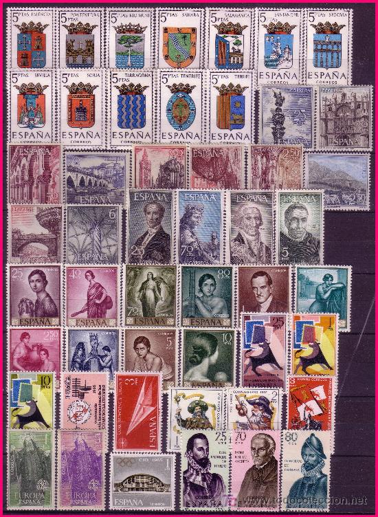 Sellos: 1965 A&ntilde;o Completo EDIFIL n&ordm; 1631 a 1695 * * - Foto 1