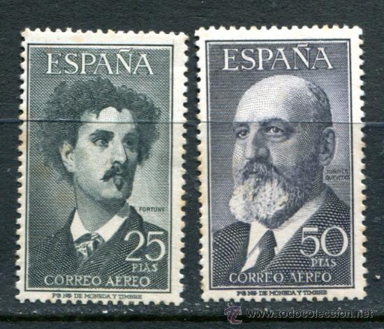 Sellos: Edifil 1164/65. Fortuny y Torres Quevedo.  Nuevos con fijasellos y &oacute;xido.