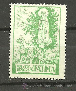 Sellos: 0291 Nuestra Se&ntilde;ora de FATIMA color verde - Foto 1