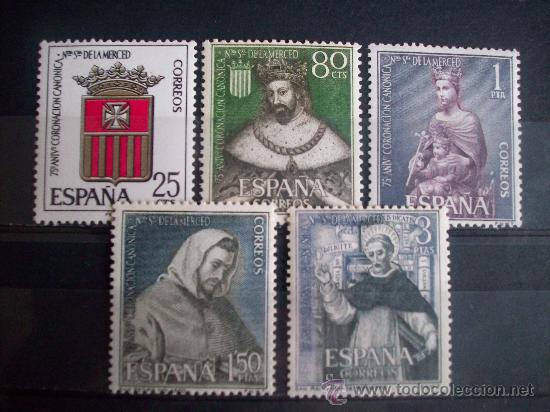 Sellos: Nuestra Se&ntilde;ora de la Merced edifil 1521/25 en nuevo ** - Foto 1