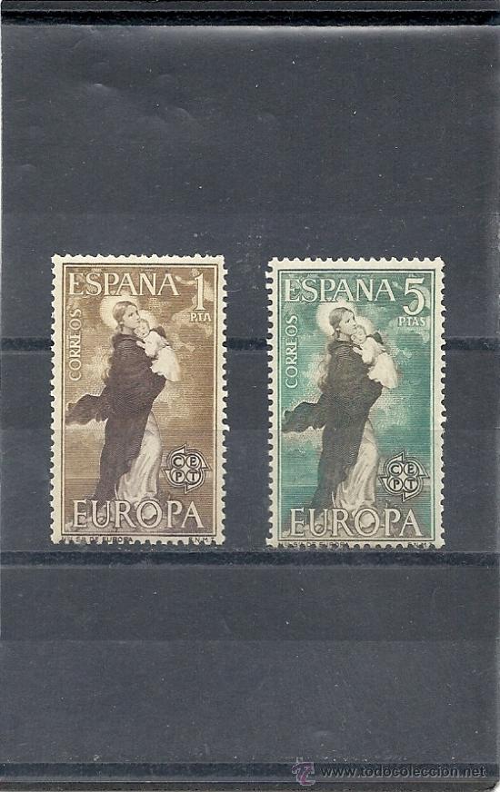Sellos: ESPA&Ntilde;A 1963, N&ordm; 1519/20**, TEMATICA EUROPA. - Foto 1