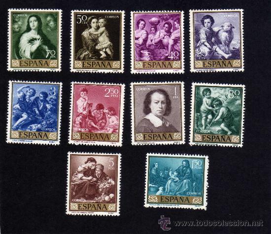 Sellos: BARTOLOME ESTEBAN - MURILLO - 1270-79 - SERIE COMPLETA . - Foto 1