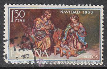 Sellos: Edifil 1764, Navidad 1966, usado - Foto 1