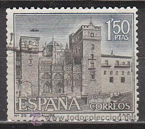 Sellos: Edifil 1732, Monasterio de Guadalupe, usado - Foto 1