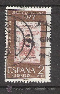Sellos: 1972 ESPA&Ntilde;A - A&Ntilde;O INTERNACIONAL DEL LIBRO - USADO - EDIFIL 2076 - Foto 1