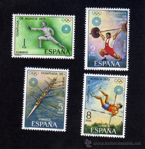 Selos: XX JUEGOS OLIMPICOS EN MUNICH - EDIFIL 2098-101 - 1972