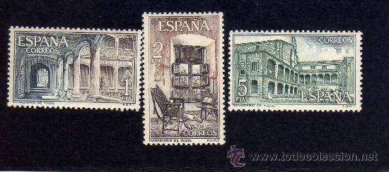 Sellos: MONASTERIO DE YUSTE - EDIFIL 1686-88 - 1965 . - Foto 1