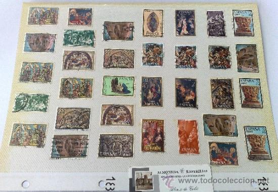Sellos: CIRCA 1960-80.- HOJA CON 33 SELLOS DE LA &Eacute;POCA. - Foto 1